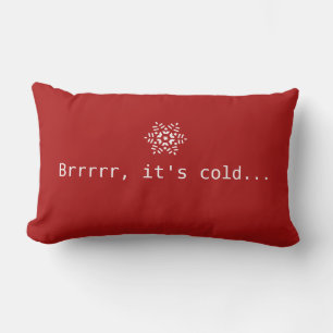 Almofada Lombar Neve Brrrrr é vermelho acolhedor do inverno frio