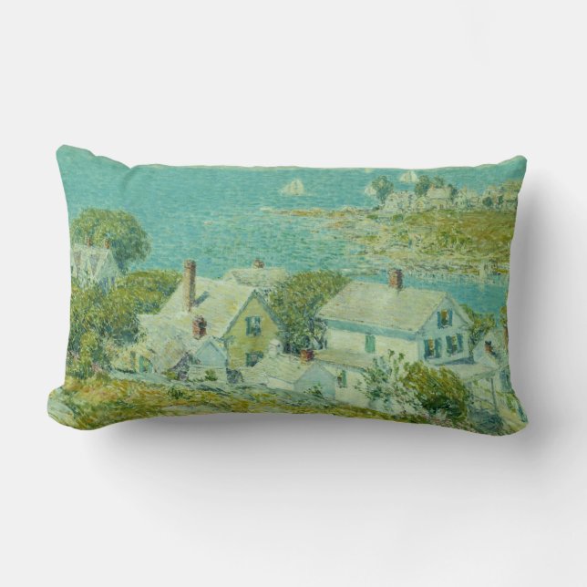 Almofada Lombar New England Headlands (Arte da Paisagem Costeira) (Frente)