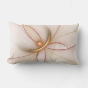 Almofada Lombar Nobre Copper E Dourado Abstrato de Arte Fractal Mo