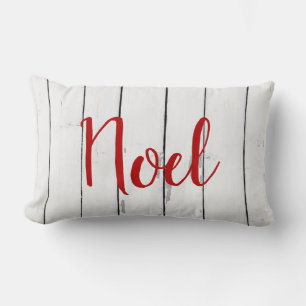 Almofada Lombar Noel Holiday Wreath Shiplap Russo Wood