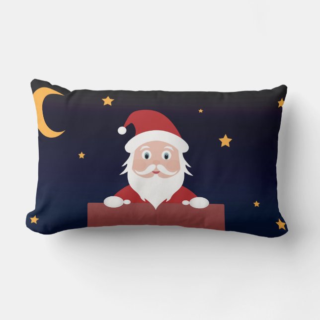 Almofada Lombar Noite de Natal na Chaminé (Frente)