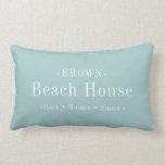 Almofada Lombar Nome da Família Beach House<br><div class="desc">Nome da família Beach House Anchor design. Você pode encontrar produtos correspondentes na coleção de Nomes da Família design Náutica de Praia. Você é bem-vindo a visitar minha loja para produtos mais bonitos.</div>