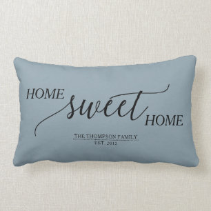 Almofada Lombar Nome de família Home doce Home