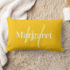 Almofada Lombar Nome personalizado amarelo moderno