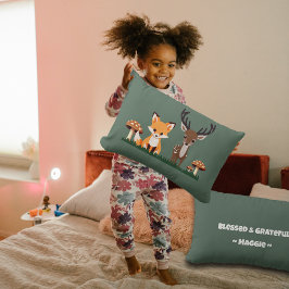 Almofada Lombar Nome Personalizado das Florestas Brancas de Ação d