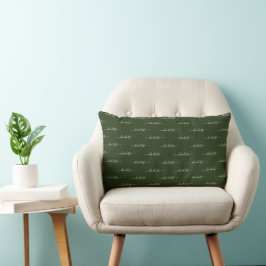Almofada Lombar Nome personalizado do bebê, verde escuro