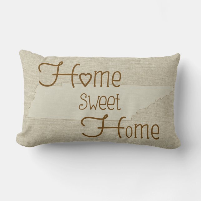 Almofada Lombar Nome personalizado do Tennessee-Home Sweet Home (Frente)