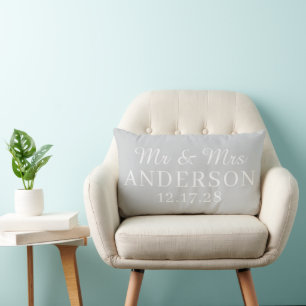 Almofada Lombar Nome Personalizado Estilo Moderno Minimalista Casa