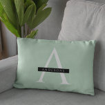 Almofada Lombar Nome Personalizado Mint Pastel Minimalista<br><div class="desc">Nome Personalizado Mint Pastel Minimalista</div>