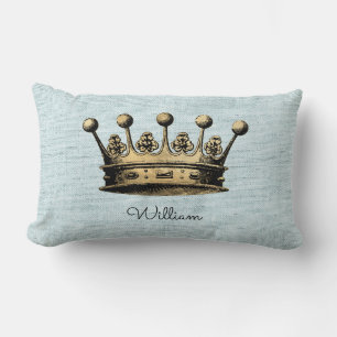 Almofada Lombar Nome personalizado Royal Vintage Dourado Decor da 