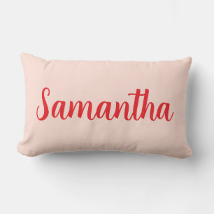 Almofada Lombar Nome Personalizado vermelho - Personalizado