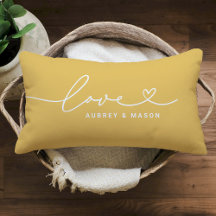 Nomes de Casal Coração de Amor Amarelo Dourado em 