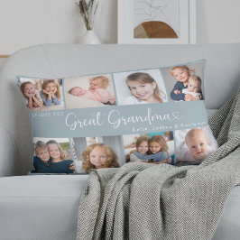 Almofada Lombar Nós Te Amamos Bisavó Foto Colagem Coração