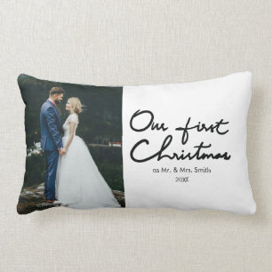 Almofada Lombar Nosso primeiro Natal como o Sr. & a Sra. Casamento