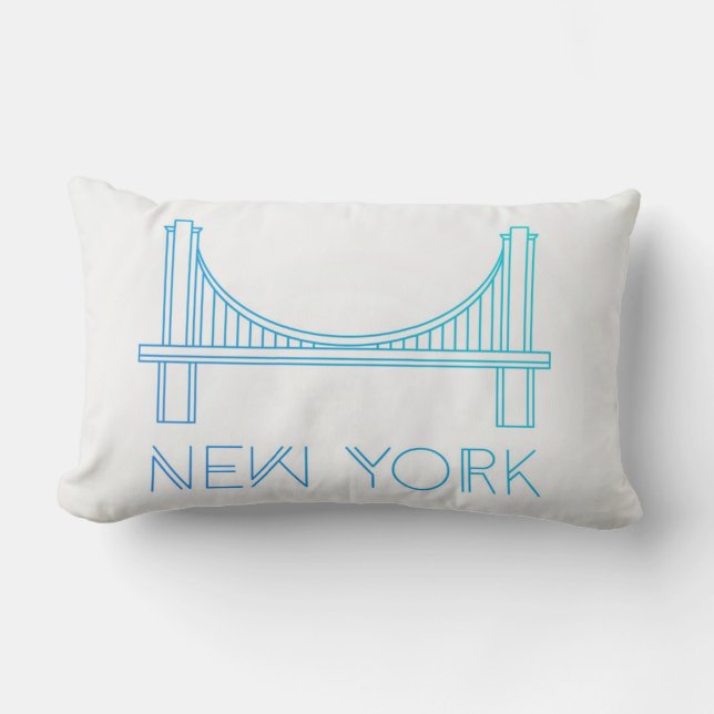 Almofada Lombar Nova Iorque da ponte de Brooklyn | (Frente)