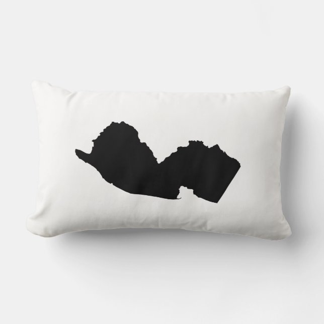 Almofada Lombar Nova Jersey em preto e branco (Frente)