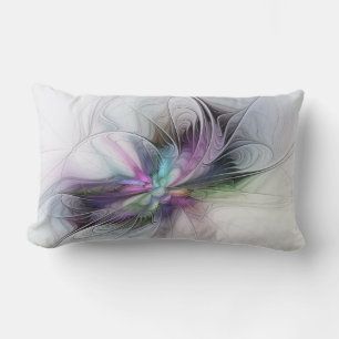 Almofada Lombar Nova Vida, Fantasia Colorida de Arte Fractal Abstr