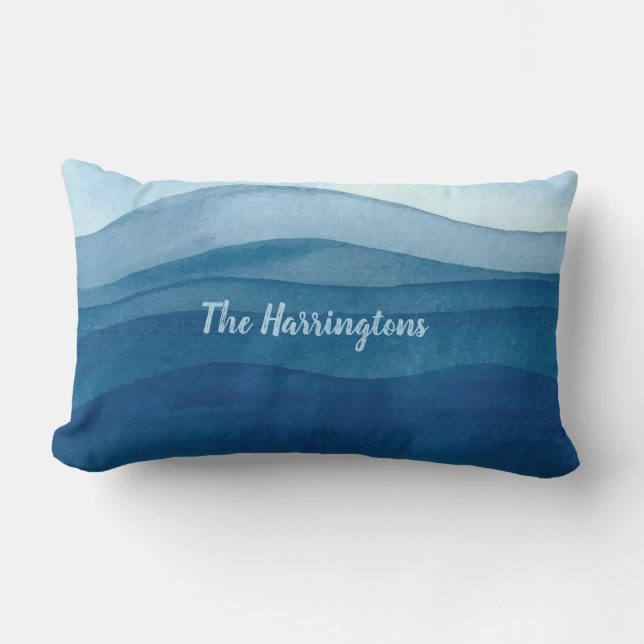 Almofada Lombar O abstrato acena travesseiros decorativos (Frente)