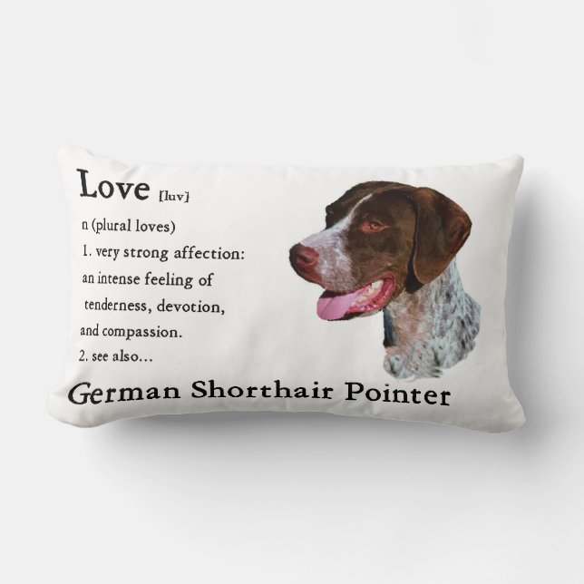 Almofada Lombar O Amor Do Ponteiro Alemão Curto É (Frente)