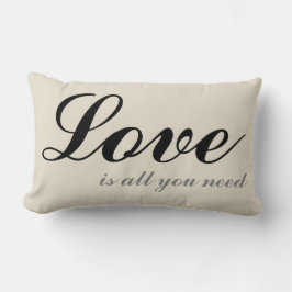 Almofada Lombar O amor é tudo o que você precisa de Cushion Beige