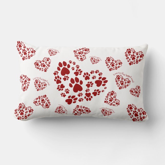 Almofada Lombar O amor é uma palavra de quatro patas (Frente)