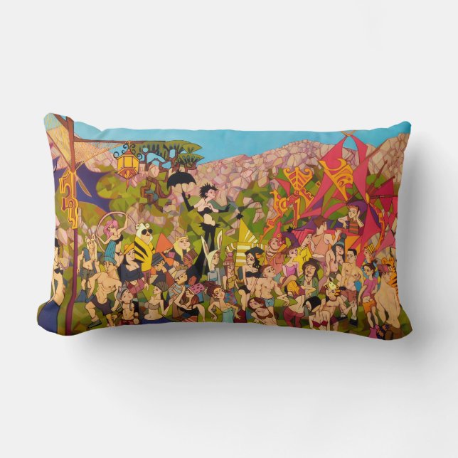 Almofada Lombar O ano novo de Simi Valley (Frente)
