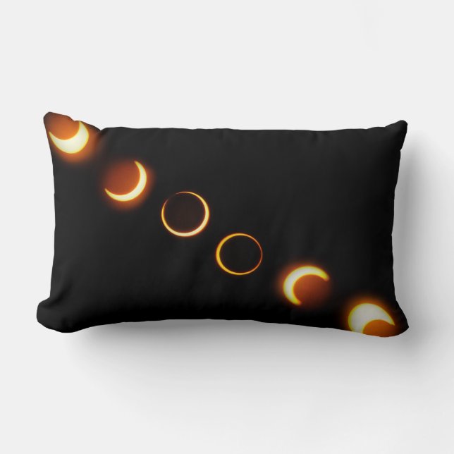 Almofada Lombar O eclipse solar pôr em fase o travesseiro (Frente)