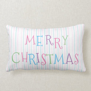 Almofada Lombar O Feliz Natal descansa cores Pastel