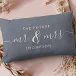 Almofada Lombar O Futuro Sr e Sra Elegante Rascunho Azul Empoeirad<br><div class="desc">Celebre o seu amor com esta almofada decorativa chic e romântica com o nome da sua futura família Sr & Sra em letras de caligrafia vintage carvão. Escolha a cor de fundo sob personalizar mais. Isso faria o presente perfeito para um chá de noiva, noivado ou Dia dos Namorados. Os...</div>