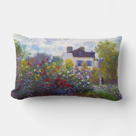 Almofada Lombar O jardim de Monet em Argenteuil Claude Monet