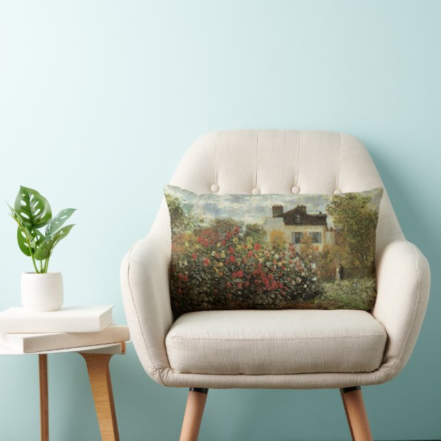 Almofada Lombar O Jardim de Monet em Argenteuil de Claude Monet (Cadeira)