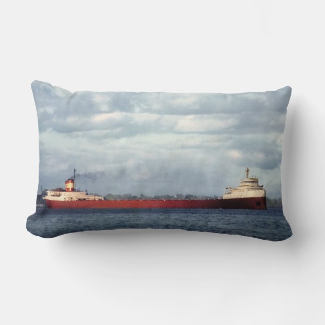 Almofada Lombar O lendário S.S. Edmund Fitzgerald (Frente)