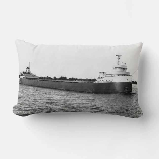 Almofada Lombar O lendário S.S. Edmund Fitzgerald (Frente)