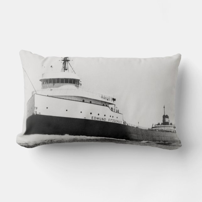 Almofada Lombar O lendário S.S. Edmund Fitzgerald (Frente)