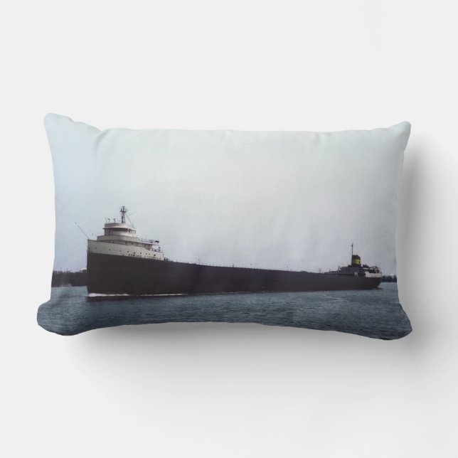 Almofada Lombar O lendário S.S. Edmund Fitzgerald (Frente)