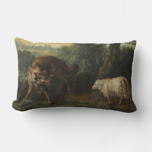 Almofada Lombar O Lobo e o Lamb (por Jean-Baptiste Oudry)