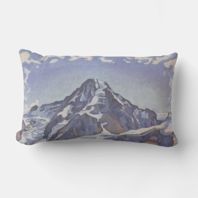 Almofada Lombar O Monge Montanha Com Nuvens (Ferdinand Hodler) (Frente)