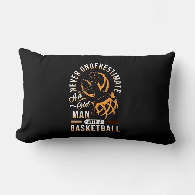 Almofada Lombar O Poder Do Velho Com Um Basquete (Frente)