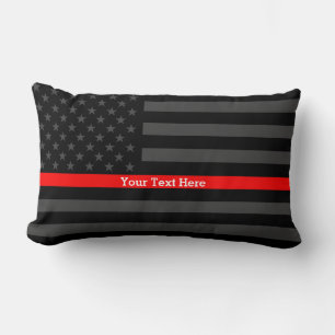 Almofada Lombar O Sinalizador Black US do Texto Personalizado da L