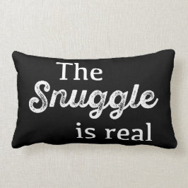 Almofada Lombar O Snuggle é engraçado preto e branco real