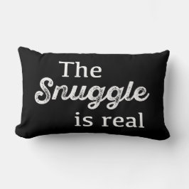 Almofada Lombar O Snuggle é engraçado preto e branco real