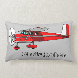 Almofada Lombar O travesseiro bonito do menino, avião vermelho com