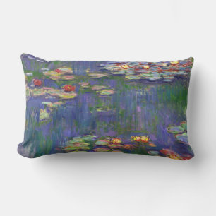 Almofada Lombar Obra-prima de pintura Lírios de Água de Monet