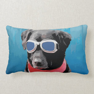 Almofada Lombar Óculos de proteção vermelhos do azul do Bandana