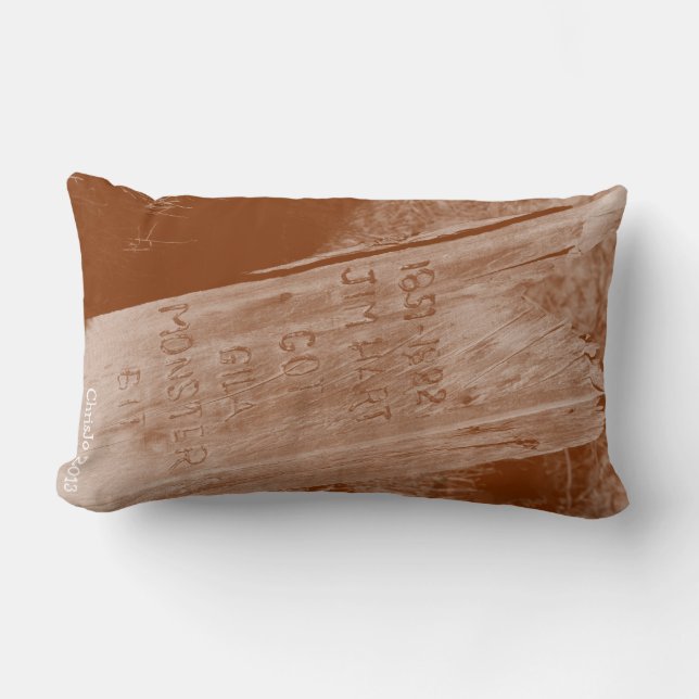 Almofada Lombar Ódio engraçado para um velho marco de madeira de v (Frente)