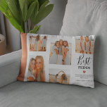 Almofada Lombar Oferta de Manutenção de Fotografia para os Melhore<br><div class="desc">Crie o seu melhor travesseiro fotográfico amigo usando este modelo de grade de imagem moderna. Basta carregar suas próprias fotografias e personalizar o texto. Apresentando o título 'Melhores Amigos', uma citação de amizade e nomes. O coração e o fundo bonitos podem ser mudados para qualquer cor. Este travesseiro de Bestis...</div>