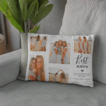 Almofada Lombar Oferta de Manutenção de Fotografia para os Melhore<br><div class="desc">Crie o seu melhor travesseiro fotográfico amigo usando este modelo de grade de imagem moderna. Basta carregar suas próprias fotografias e personalizar o texto. Apresentando o título 'Melhores Amigos', uma citação de amizade e nomes. O coração e o fundo bonitos podem ser mudados para qualquer cor. Este travesseiro de Bestis...</div>