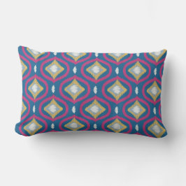 Almofada Lombar Ogee Light Blue da Série Ikat