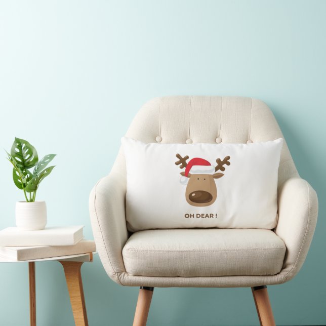 Almofada Lombar Oh Querido Renas Cerino de Natal para mamãe (Cadeira)