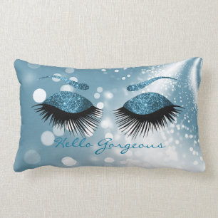 Almofada Lombar Olá, Garganta - Eyelash Azul e Brows